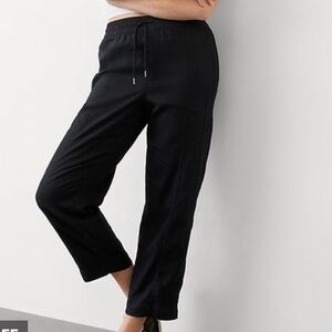 NWT Athleta retreat linen ankle pant, black, medium tall